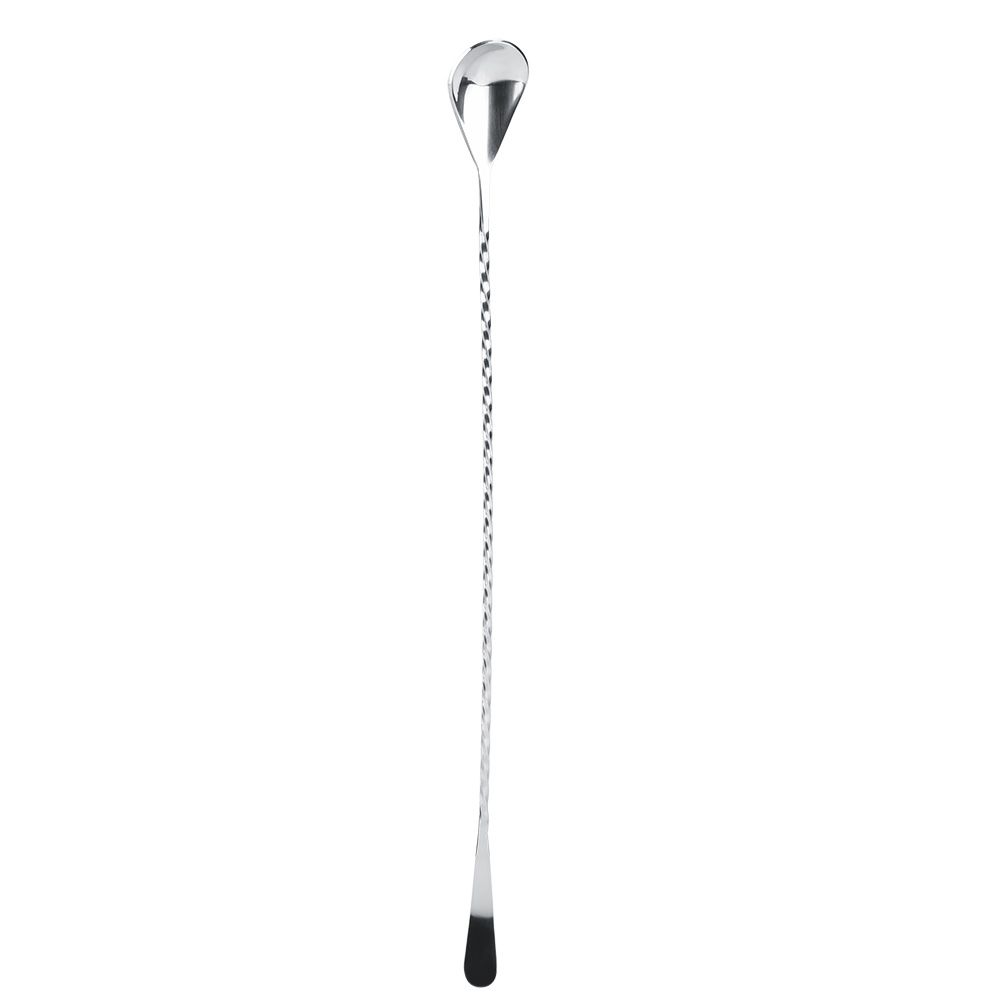 Stainless Steel Bar Cocktail Stirring Spoon With Fork Mixing Drink Puddler Mixer