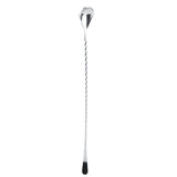 Stainless Steel Bar Cocktail Stirring Spoon With Fork Mixing Drink Puddler Mixer