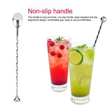 Cocktail Drink Mixer Stainless Steel Stirring Mixing Spoon Ladle Muddler Bar