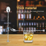 Cocktail Drink Mixer Stainless Steel Stirring Mixing Spoon Ladle Muddler Bar - Close-Up Angle