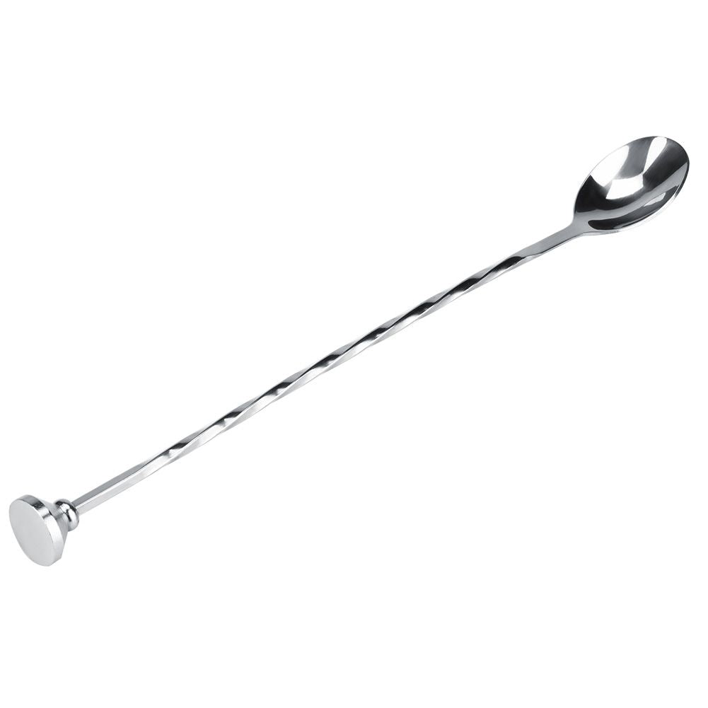 Cocktail Drink Mixer Stainless Steel Stirring Mixing Spoon Ladle Muddler Bar