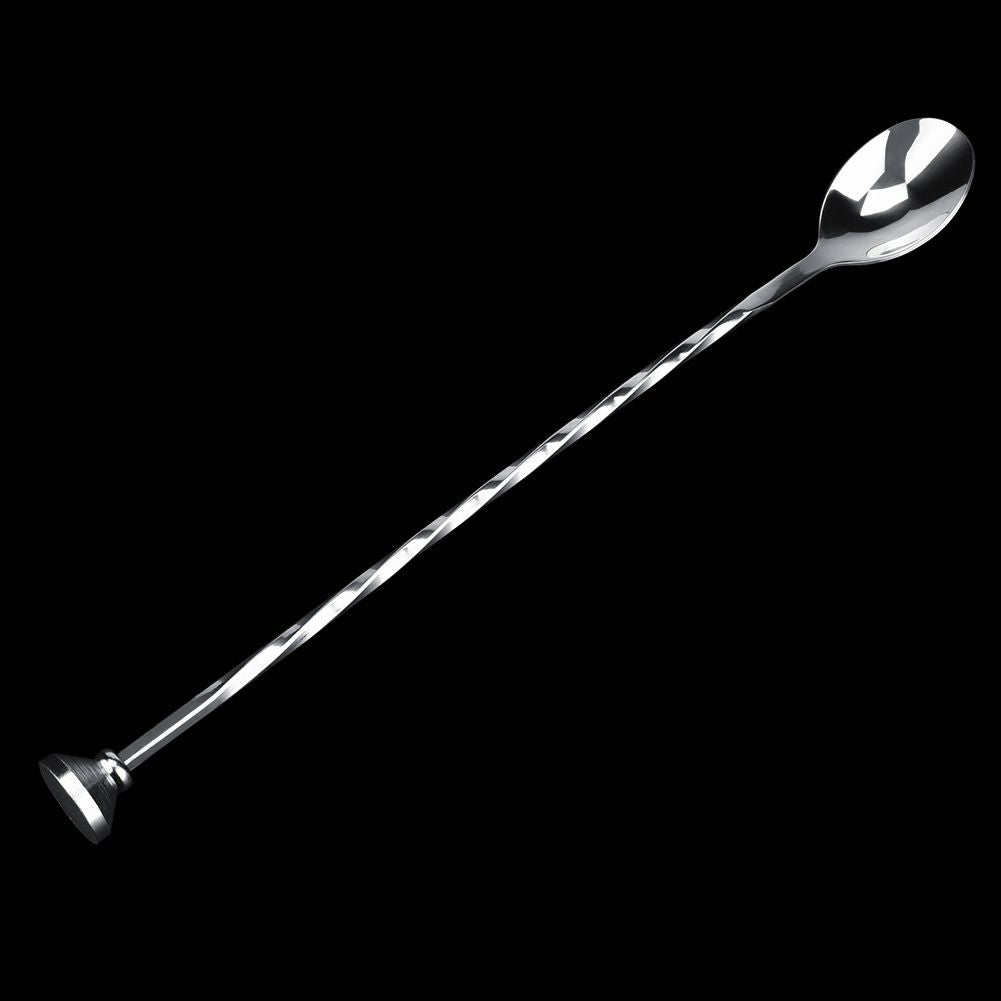 Cocktail Drink Mixer Stainless Steel Stirring Mixing Spoon Ladle Muddler Bar