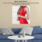 16Pcs Self Adhesive Square Shape PVC Mirrors Wall Stickers for Home Window Tiles