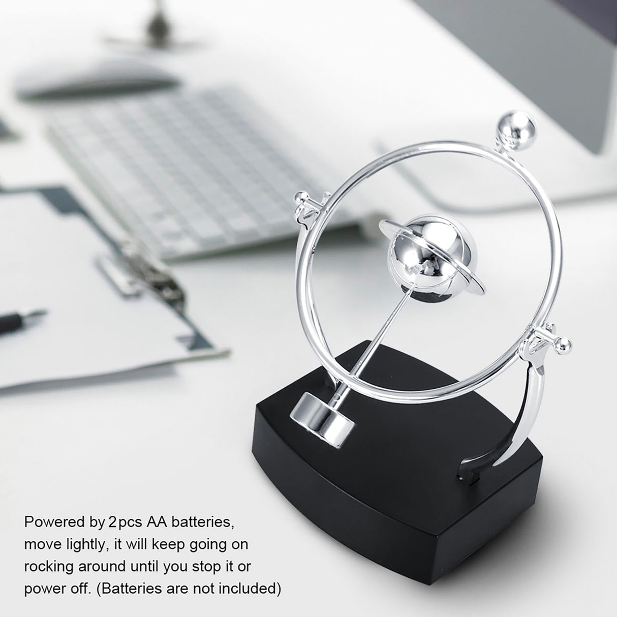 Creative Revolving Gadget Perpetual Motion Desk Office Decor Physics Science Art Toy