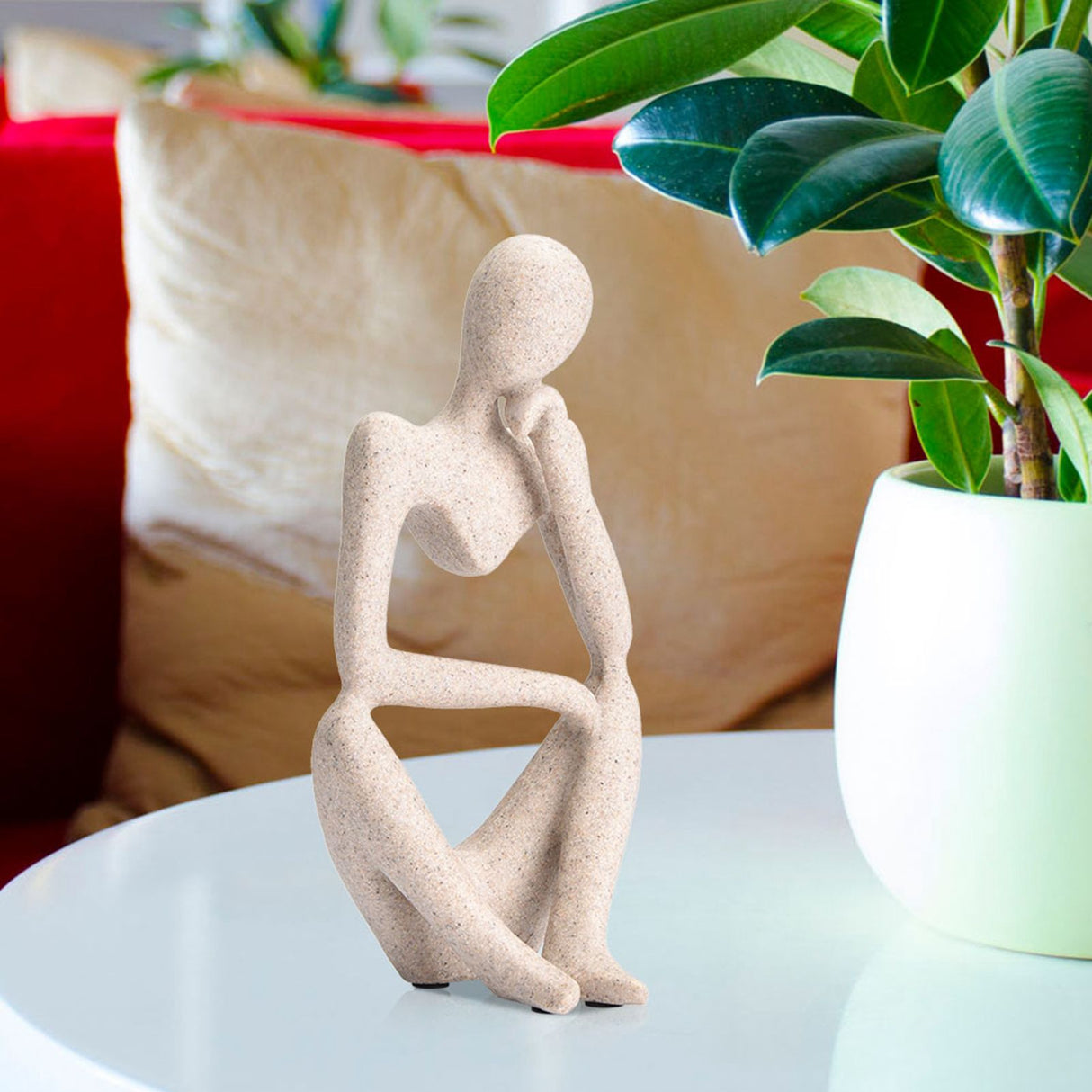 Abstract Character Figurines Thinker Desk Decor Home Decoration Ornament