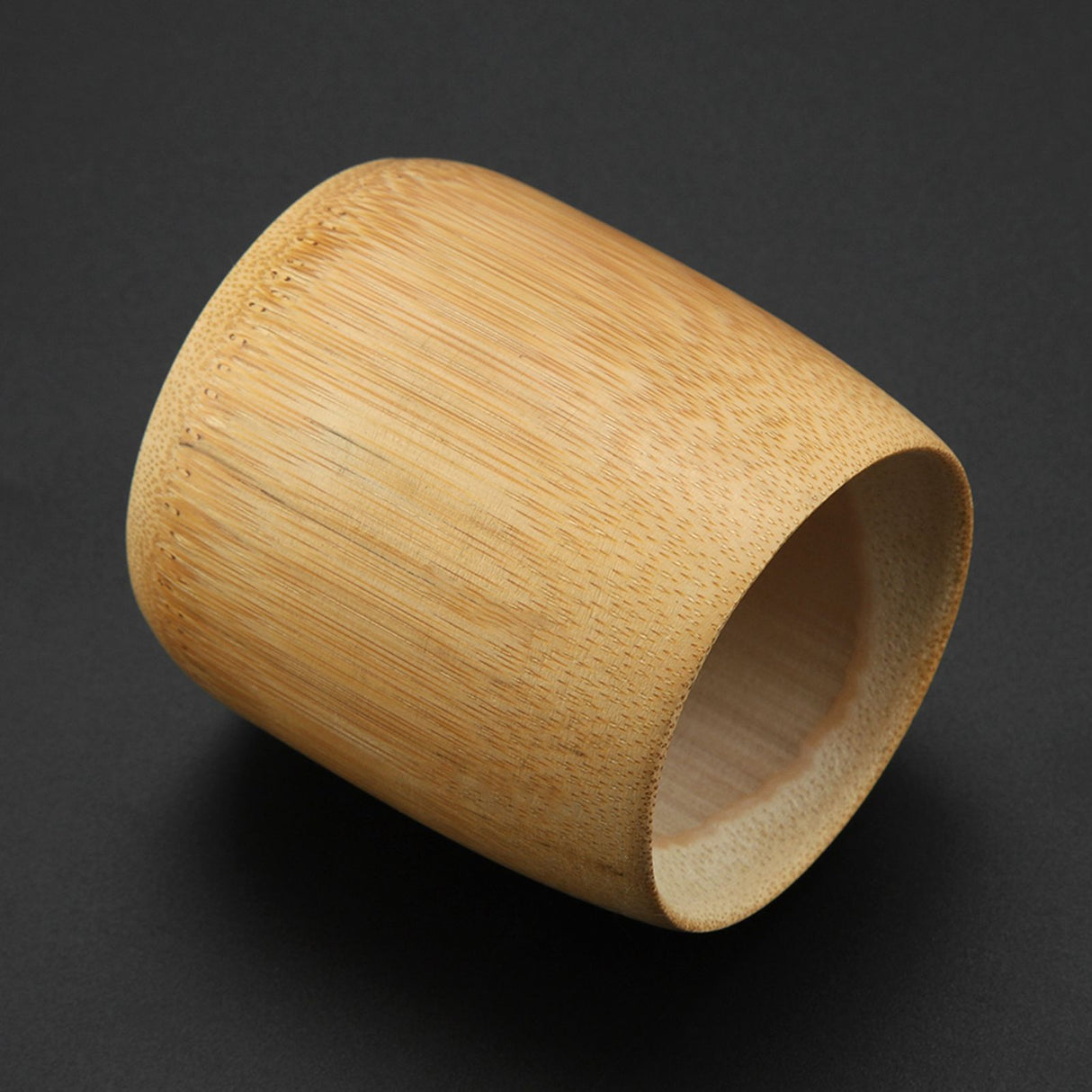 Natural Pure Bamboo Tea Cup Handmade No Paint Eco friendly Water Cups(Round Mouth M)
