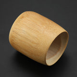 Natural Pure Bamboo Tea Cup Handmade No Paint Eco friendly Water Cups(Round Mouth M) - Close-Up Angle