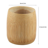 Natural Pure Bamboo Tea Cup Handmade No Paint Eco friendly Water Cups(Round Mouth M)