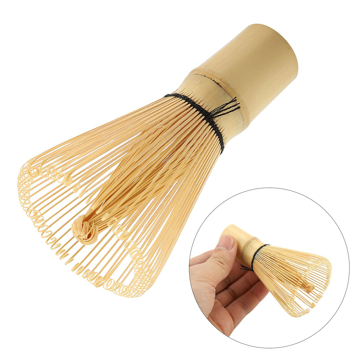 Natural Bamboo Tea Whisk Chasen Preparing Matcha Powder Brush Tool(80 Prongs)