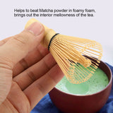 Natural Bamboo Tea Whisk Chasen Preparing Matcha Powder Brush Tool(54 Prongs)