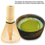 Natural Bamboo Tea Whisk Chasen Preparing Matcha Powder Brush Tool(54 Prongs)