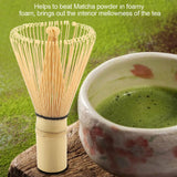 Natural Bamboo Tea Whisk Chasen Preparing Matcha Powder Brush Tool(72 Prongs) - Front View