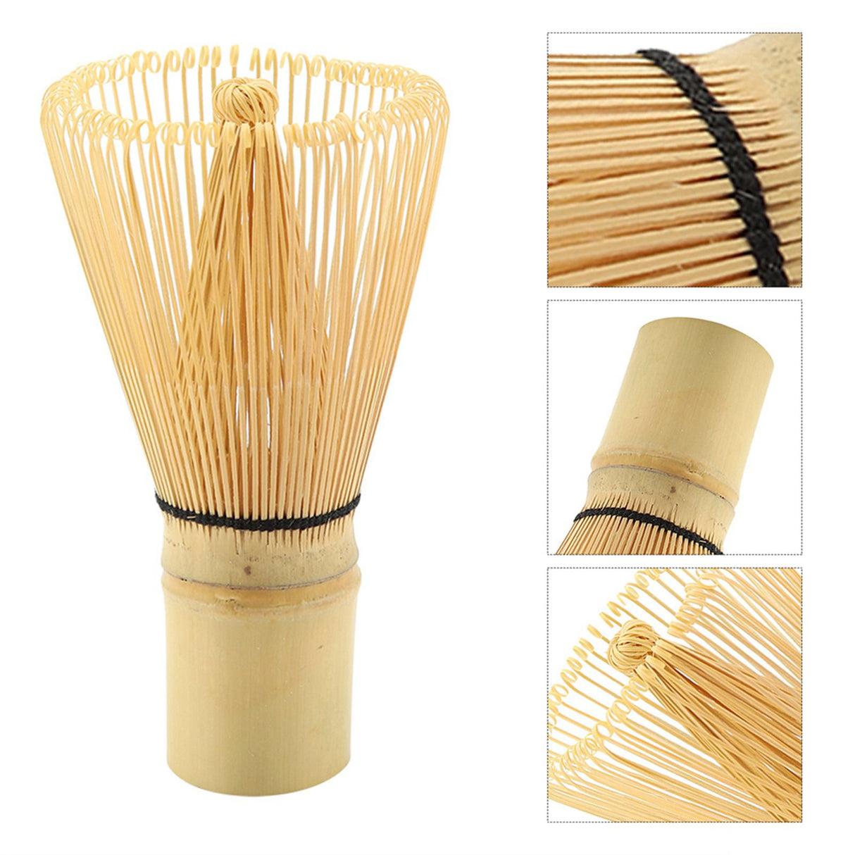 Natural Bamboo Tea Whisk Chasen Preparing Matcha Powder Brush Tool(100 Prongs)