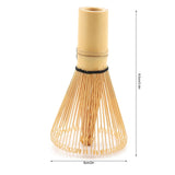 Natural Bamboo Tea Whisk Chasen Preparing Matcha Powder Brush Tool(64 Prongs)