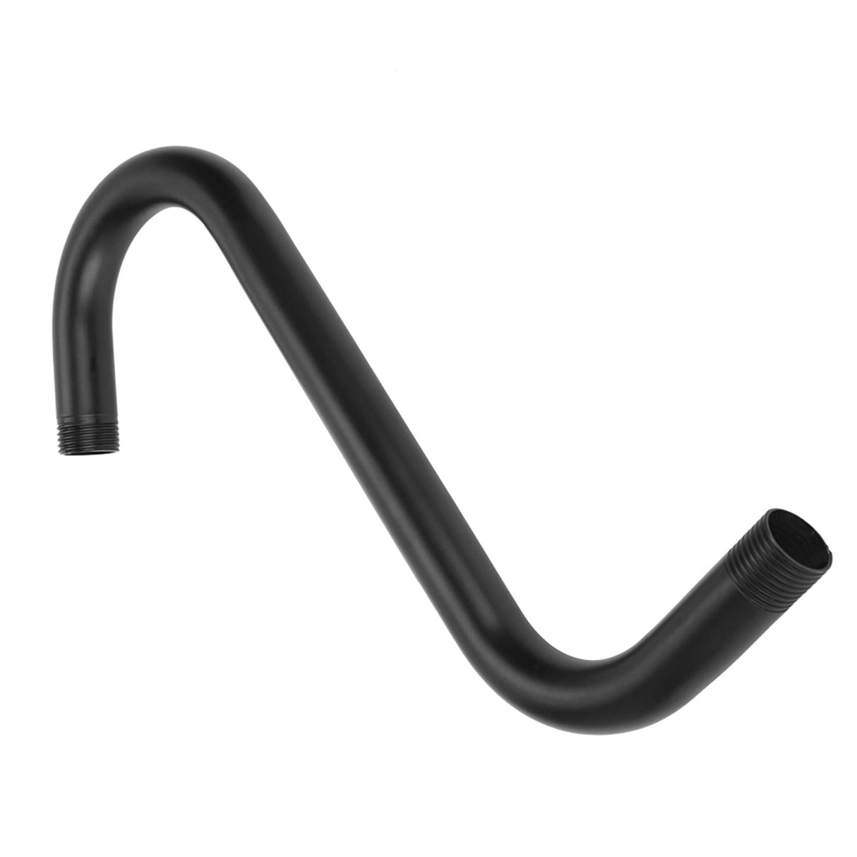 8in 201 Stainless Steel High Rise S-Curved Shower Extension Arm G1/2" Bathroom Accessory Black