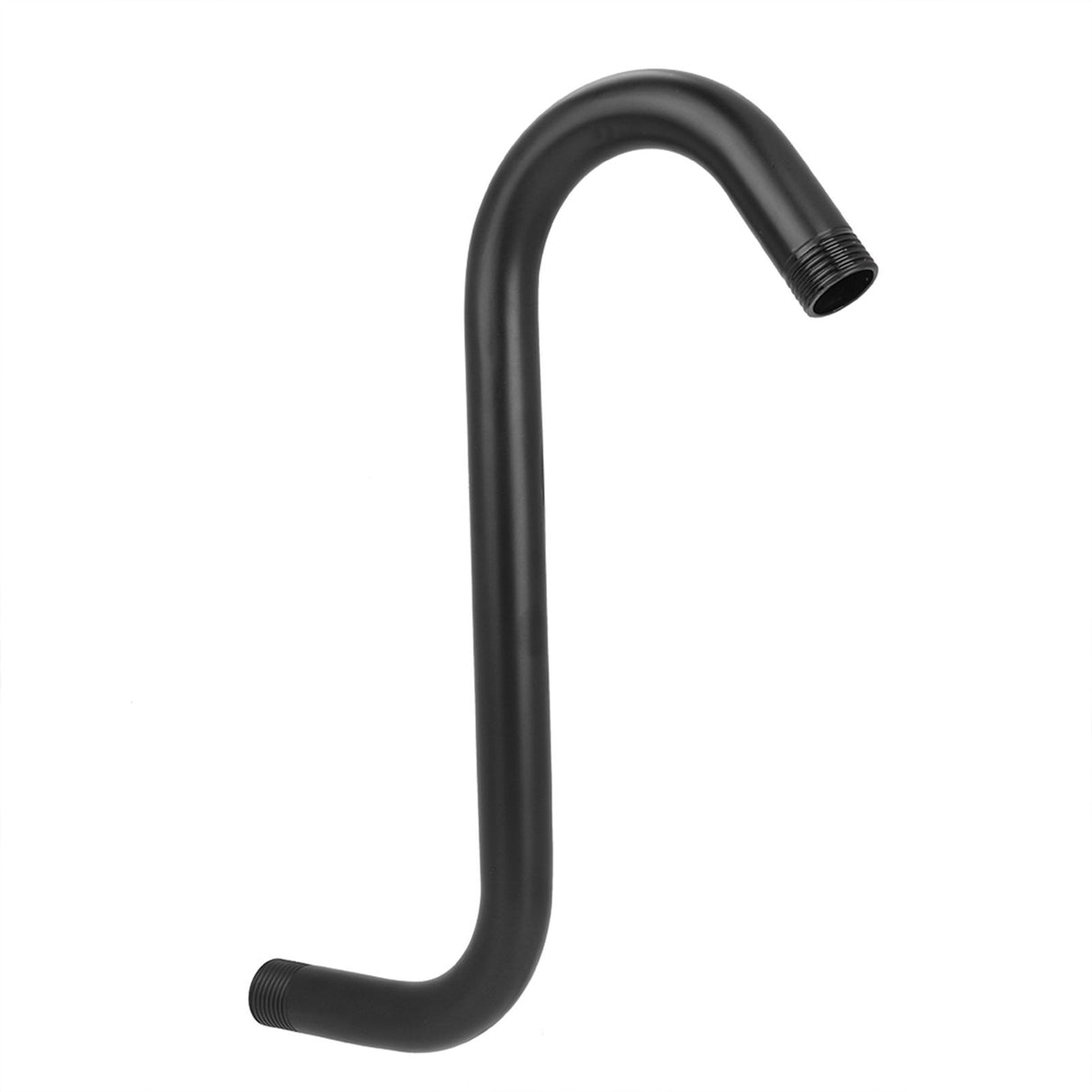 8in 201 Stainless Steel High Rise S-Curved Shower Extension Arm G1/2" Bathroom Accessory Black