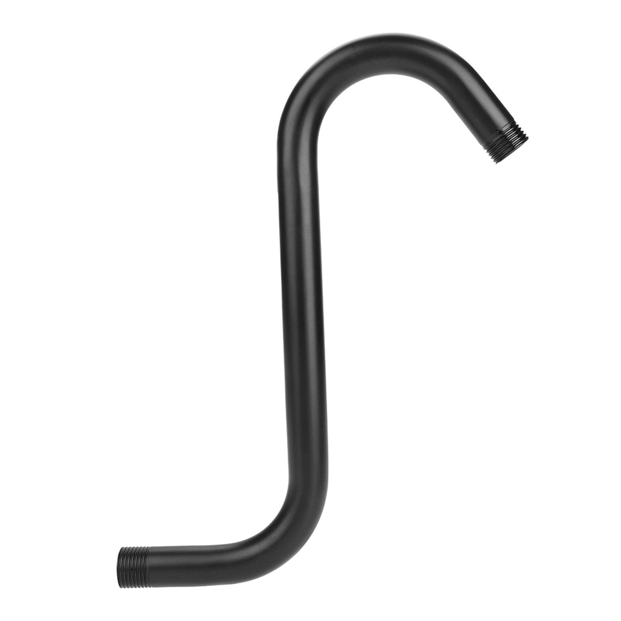 8in 201 Stainless Steel High Rise S-Curved Shower Extension Arm G1/2" Bathroom Accessory Black