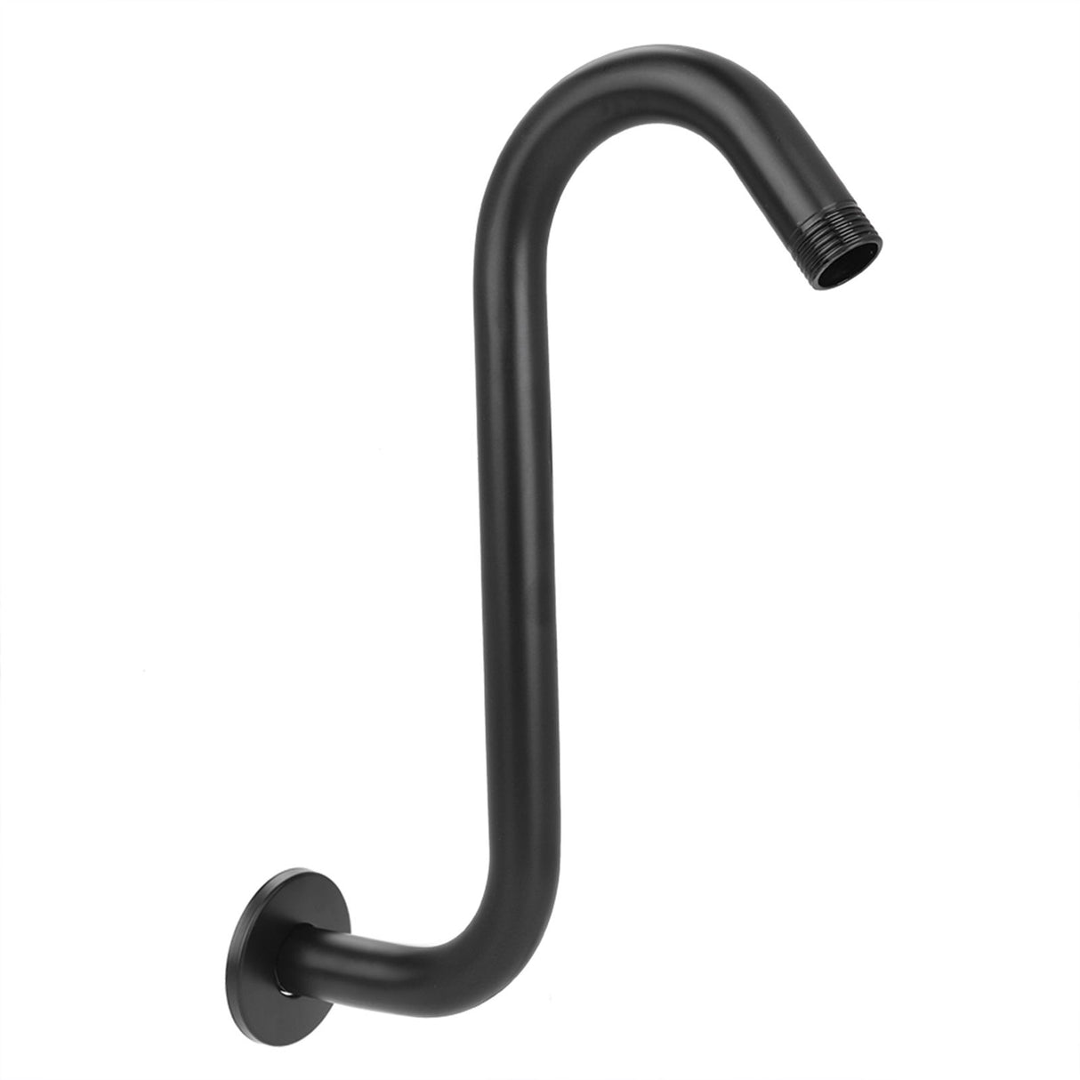 8in 201 Stainless Steel High Rise S-Curved Shower Extension Arm G1/2" Bathroom Accessory Black