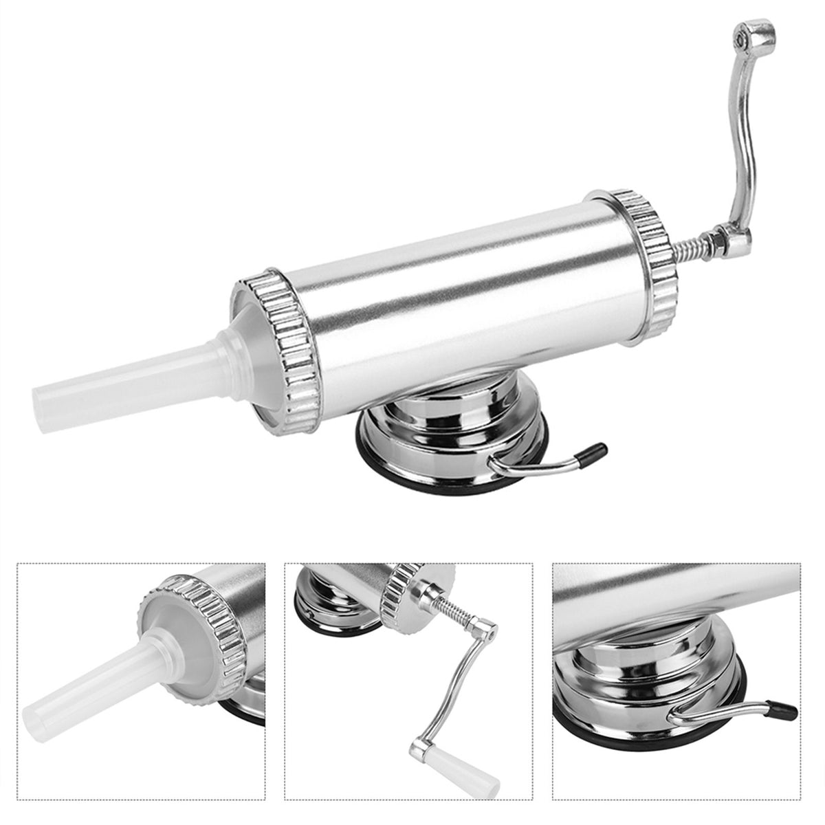 2 LB Aluminum Alloy Sausage Stuffer Maker Meat Filler Kit for Home Use