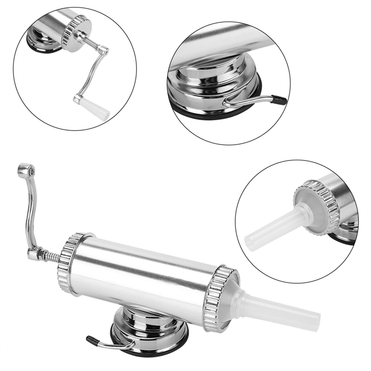 2 LB Aluminum Alloy Sausage Stuffer Maker Meat Filler Kit for Home Use