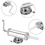 2 LB Aluminum Alloy Sausage Stuffer Maker Meat Filler Kit for Home Use