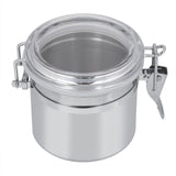 Stainless Steel Coffee Canister Food Storage Jar Tea Sugar Milk Powder Container (13*11cm) - Top-Down View