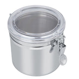 Stainless Steel Coffee Canister Food Storage Jar Tea Sugar Milk Powder Container (13*11cm)