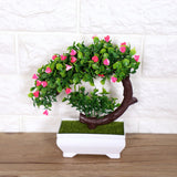 Artificial Bonsai Fake Blossom Flower Potted Plant Home Office Decor