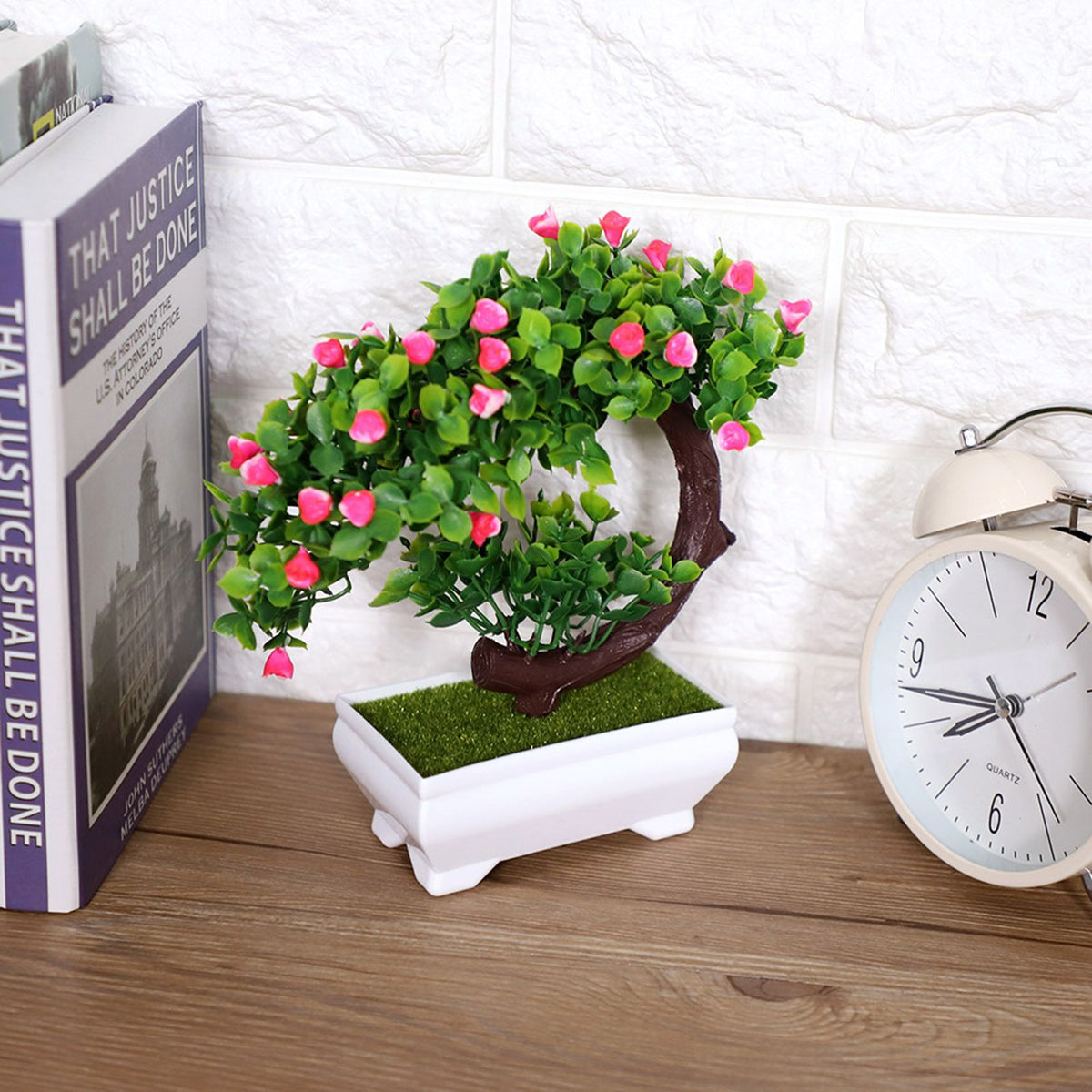 Artificial Bonsai Fake Blossom Flower Potted Plant Home Office Decor