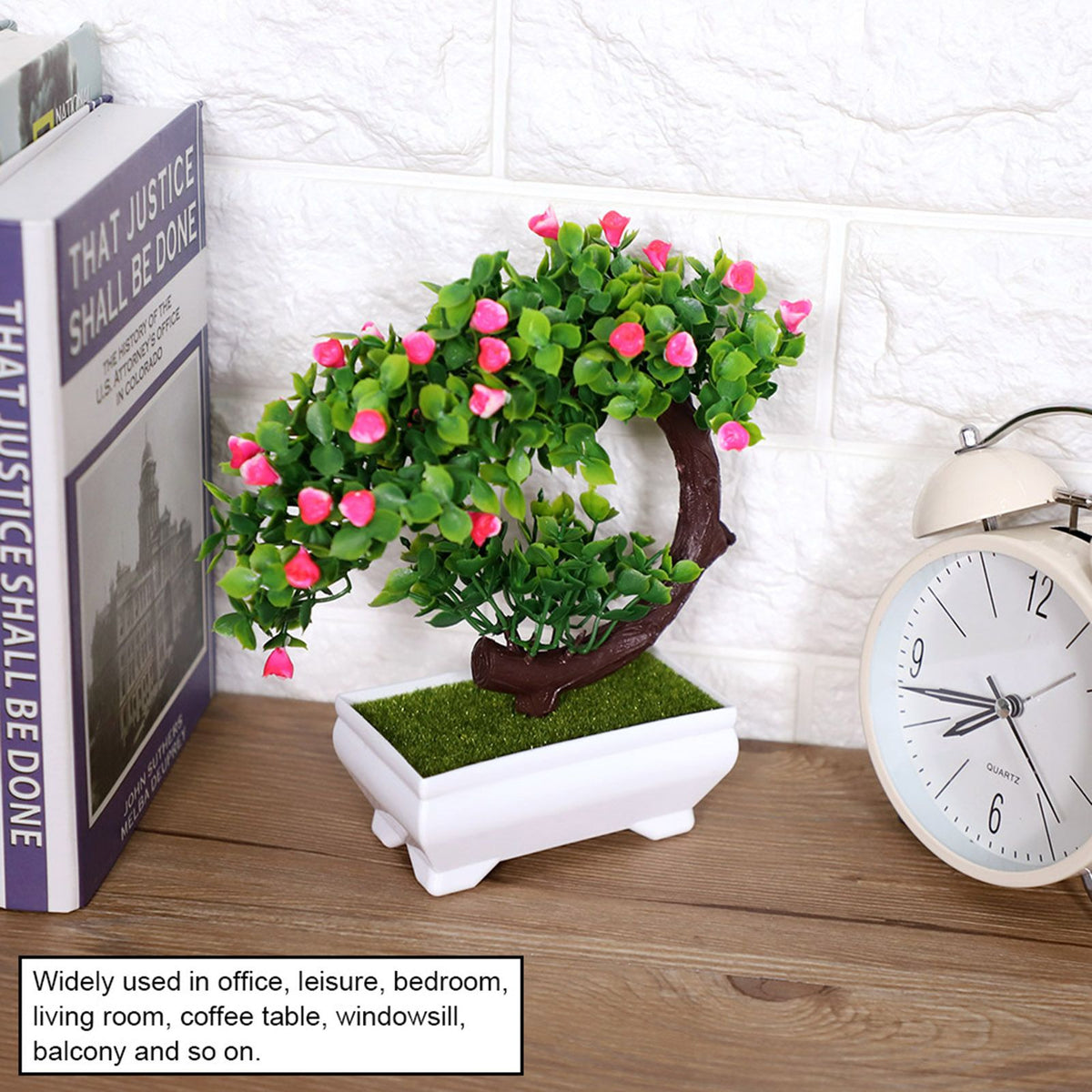 Artificial Bonsai Fake Blossom Flower Potted Plant Home Office Decor