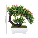 Artificial Bonsai Fake Blossom Flower Potted Plant Home Office Decor