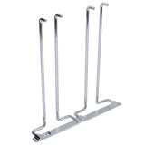 Double Row Iron Chrome Wine Glasses Holder Wall Mount Stemware Rack - Front View