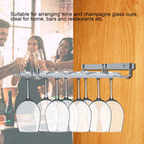 Double Row Iron Chrome Wine Glasses Holder Wall Mount Stemware Rack - Top-Down View