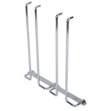 Double Row Iron Chrome Wine Glasses Holder Wall Mount Stemware Rack - Rear View