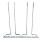 Double Row Iron Chrome Wine Glasses Holder Wall Mount Stemware Rack - Low Angle