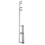 Double Row Iron Chrome Wine Glasses Holder Wall Mount Stemware Rack - Extra Image