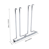 Double Row Iron Chrome Wine Glasses Holder Wall Mount Stemware Rack - Extra Image