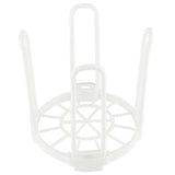 Durable Plastic Folding Healthy Dish Bowl Storage Shelf for Dry Kitchen Good Helper White - Rear View