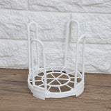 Durable Plastic Folding Healthy Dish Bowl Storage Shelf for Dry Kitchen Good Helper White