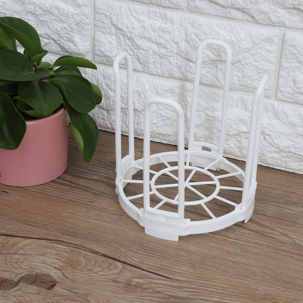 Durable Plastic Folding Healthy Dish Bowl Storage Shelf for Dry Kitchen Good Helper White