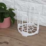 Durable Plastic Folding Healthy Dish Bowl Storage Shelf for Dry Kitchen Good Helper White