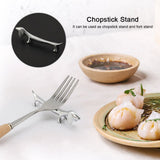 Novel Metal Dog Pattern Sturdy Durable Chopstick Stand Table Decorative Ornament - Side View