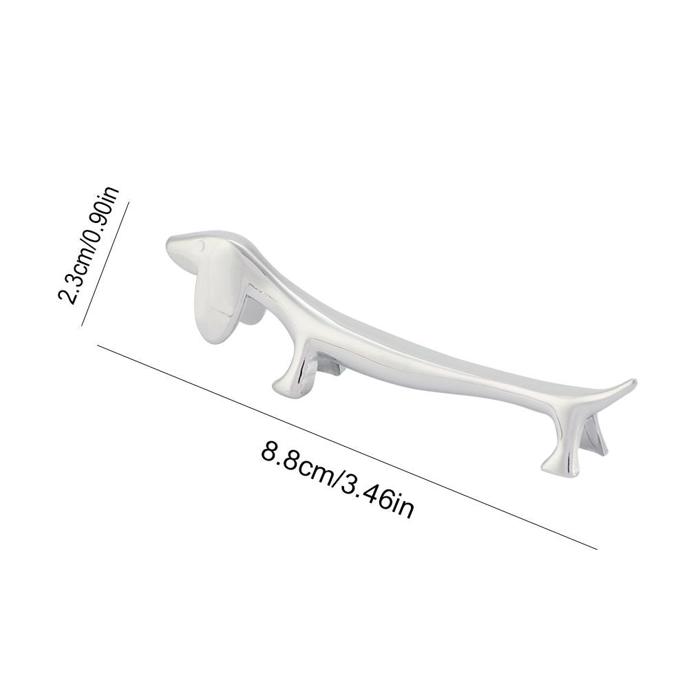 Novel Metal Dog Pattern Sturdy Durable Chopstick Stand Table Decorative Ornament