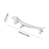 Novel Metal Dog Pattern Sturdy Durable Chopstick Stand Table Decorative Ornament