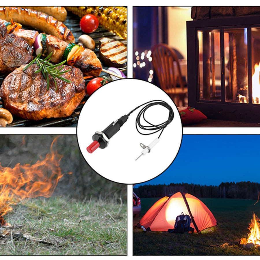 1 Out 2 Piezo Spark Ignition Kit BBQ Grill Push Button Igniter for Fireplace Stove Gas