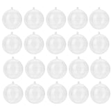 20 Pcs Clear Fillable Ornament Balls DIY Plastic Ball Christmas Decoration Tree Ball (5cm)