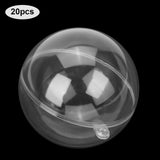 20 Pcs Clear Fillable Ornament Balls DIY Plastic Ball Christmas Decoration Tree Ball (5cm)