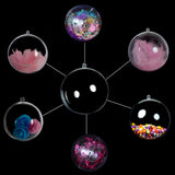 20 Pcs Clear Fillable Ornament Balls DIY Plastic Ball Christmas Decoration Tree Ball (5cm) - Rear View