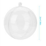 20 Pcs Clear Fillable Ornament Balls DIY Plastic Ball Christmas Decoration Tree Ball (5cm) - Low Angle