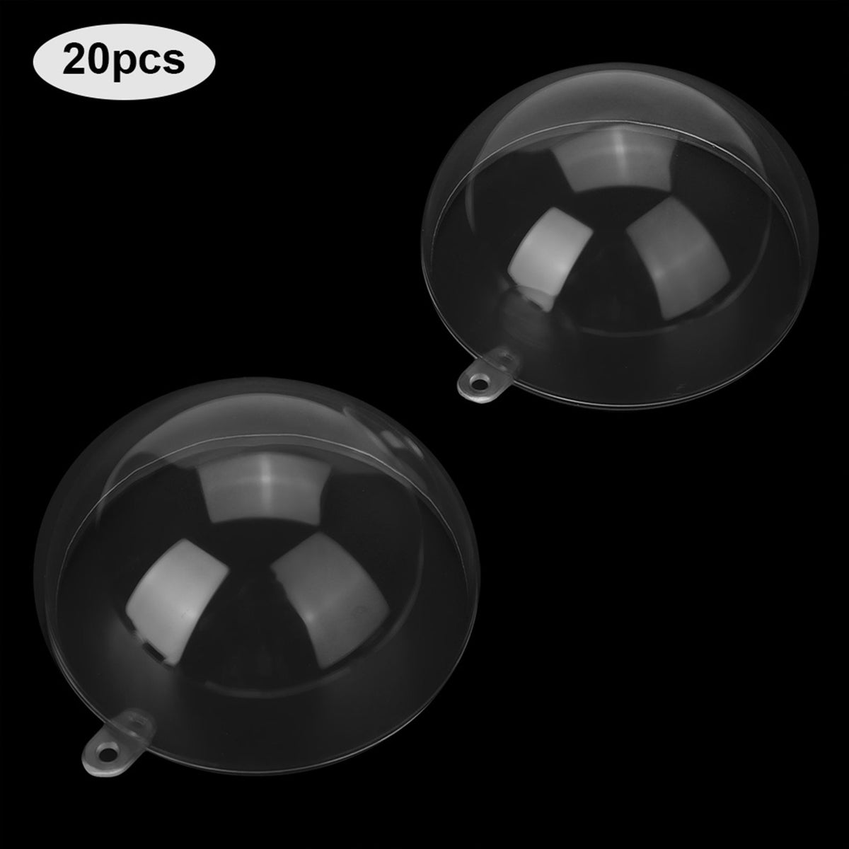 20 Pcs Clear Fillable Ornament Balls DIY Plastic Ball Christmas Decoration Tree Ball (5cm)